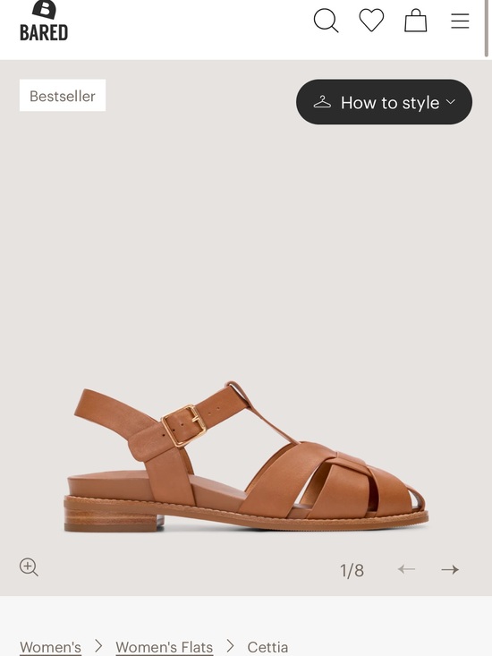 Bared Footwear Shoes - Cettia Women's Tan Leather Slingback Sandal